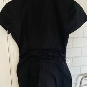 Classic Black Short-Sleeve Theory Dress